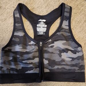 Avia Black and Gray Camo Sports Bra